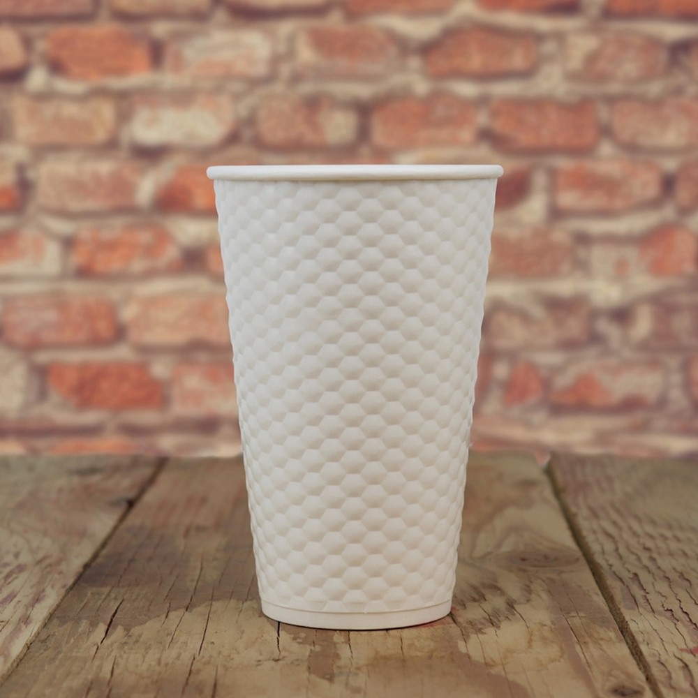 16 oz Paper Coffee Cups - Quilted Cloud Double Wall - Disposable Hot Drink Cups 16 oz Paper Coffee Cups - Quilted Cloud Double Wall - Disposable Hot Drink Cups