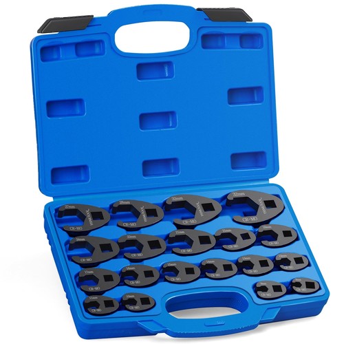 19 Piece Open Claw Foot Wrench Set Flare Nut Socket Wrench Kit 8-32Mm Dri No.153