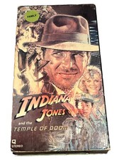 Indiana Jones and the Temple of Doom VHS Paramount Home Video Black Back Cover