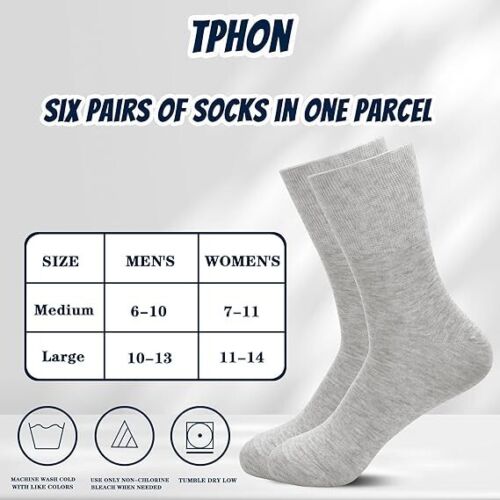 6 Pair Womens Thin Cotton Crew SocksSoft Breathable Lightweight Socks Above A... - Picture 11 of 21
