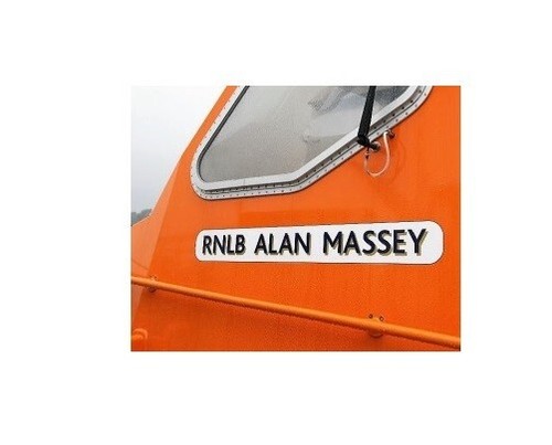 BECC Bliss Shadow Blue Vinyl Lettering with Gold Shadow 6mm 8mm Lifeboat Text - Picture 5 of 5