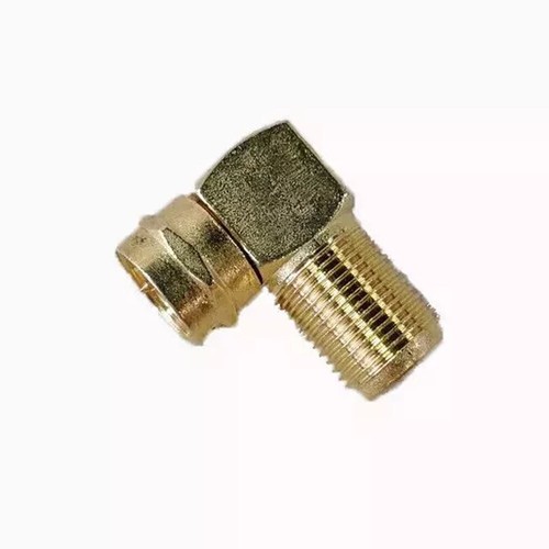 40X 90Degree Right Angle Gold Plated F RG59 RG6U Coaxial Coax Connectors Adapter - Picture 10 of 16