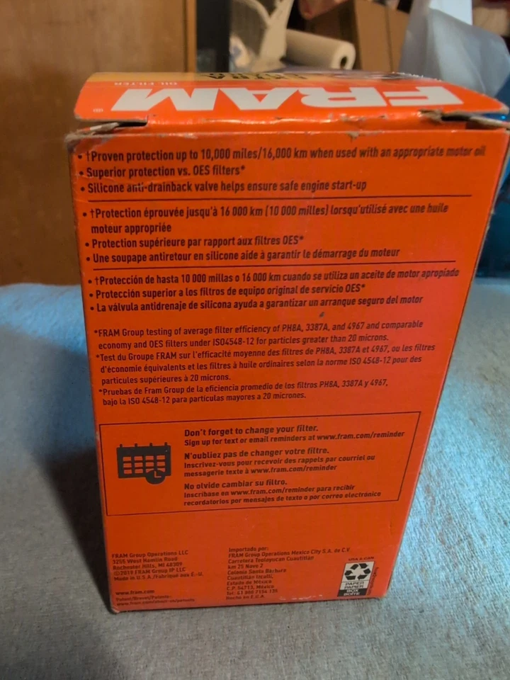 Filtro de aceite protector extra (giratorio) FRAM PH2870A FRAM (PH2870A) Foto 3 de 4