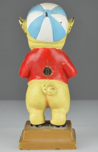 HUBLEY CAST IRON PORKY PIG STILL BANK c1930's - VINTAGE HUBLEY CAST IRON BANK - Picture 3 of 7