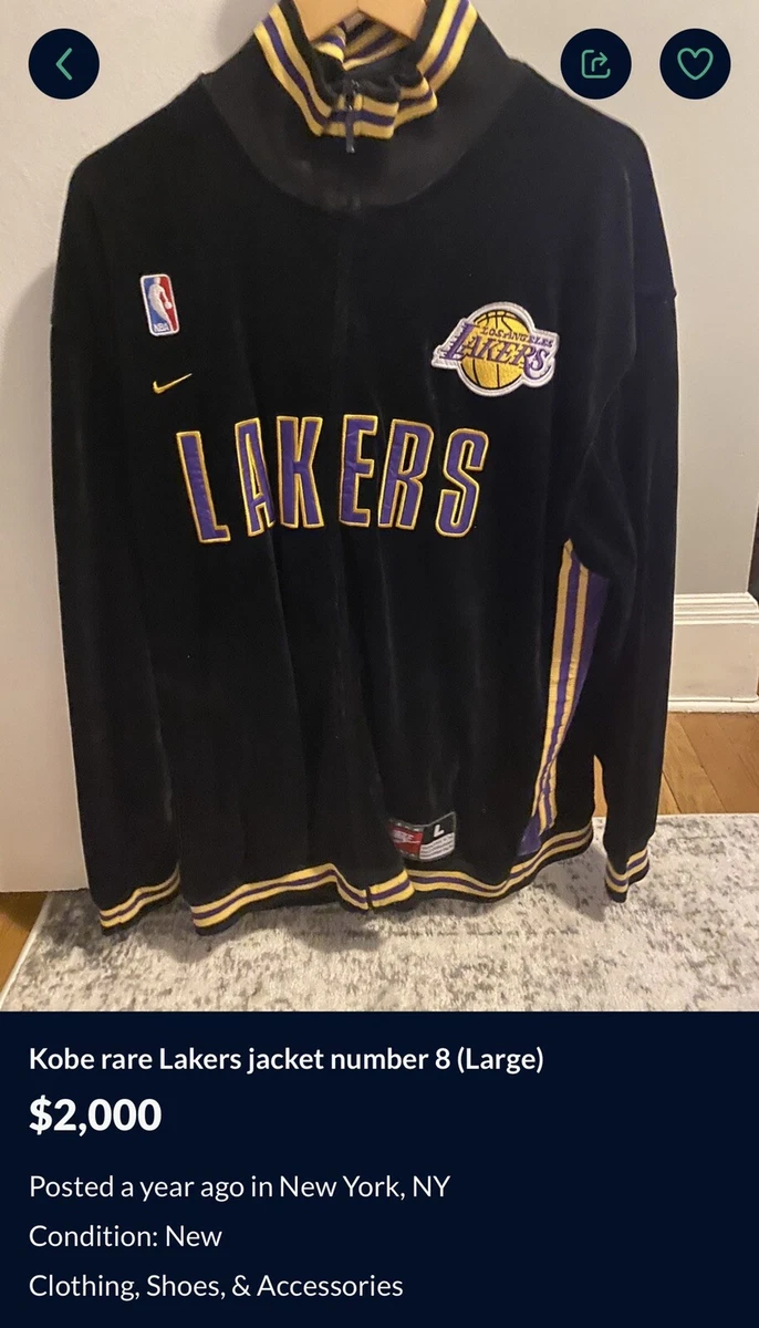 Kobe rare Lakers jacket number 8 Large eBay