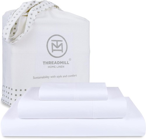 Elegant White 100% Cotton Twin XL Sheets - 15” Deep Pocket, Machine Washable - Picture 3 of 10