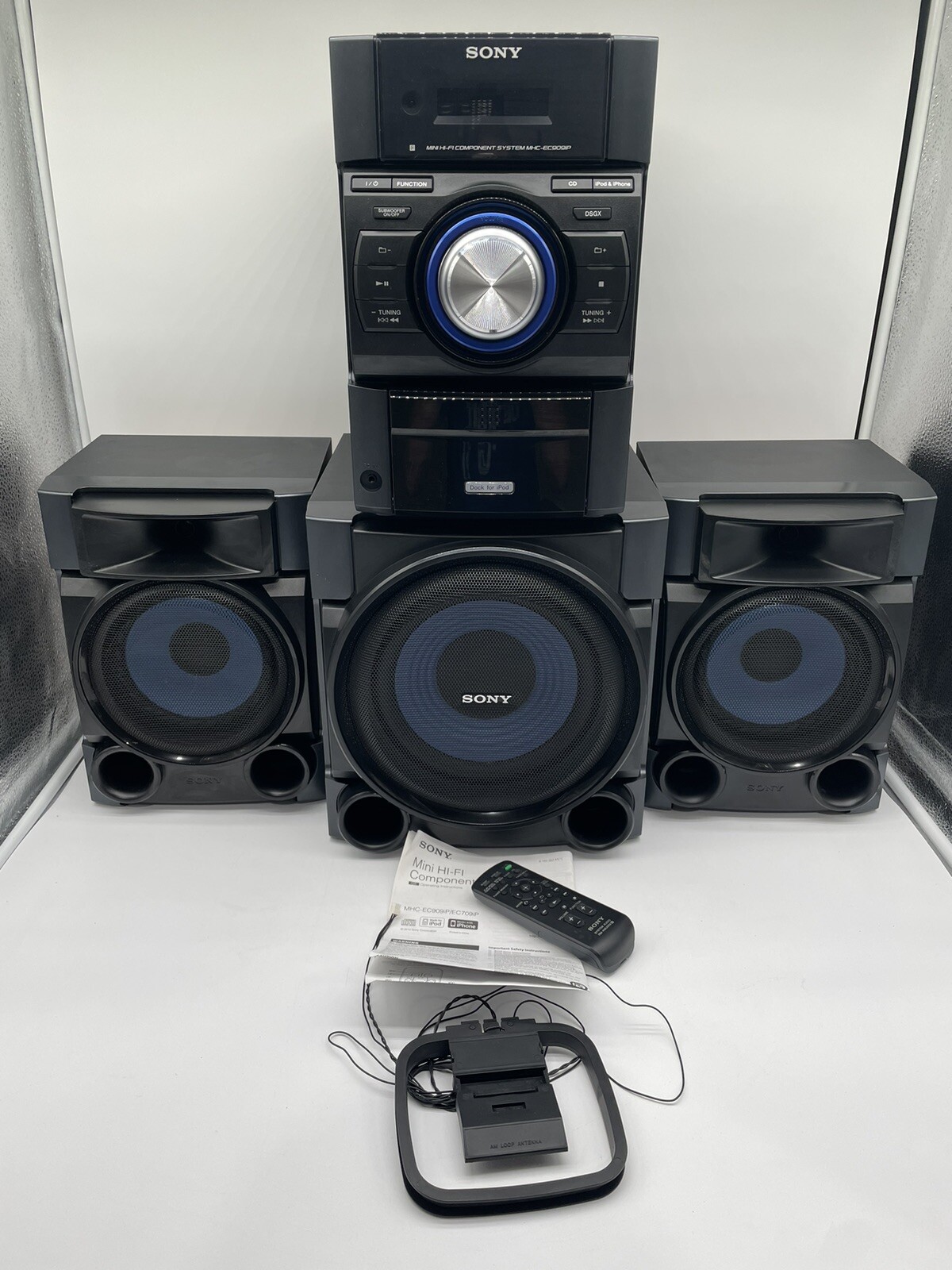 Sony MHCEC909iP Mini HiFi Component System Remote / Manual
