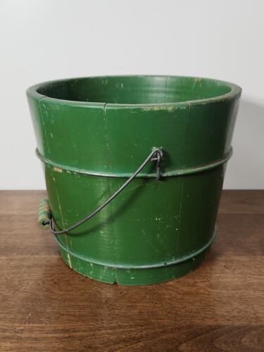 VINTAGE HOLGATE TOYS GREEN WOODEN BUCKET - Picture 3 of 7