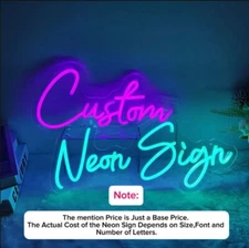 Custom Neon LED Light Sign Lamp Wall Art Home Decor Birthday Gift Wedding Signs