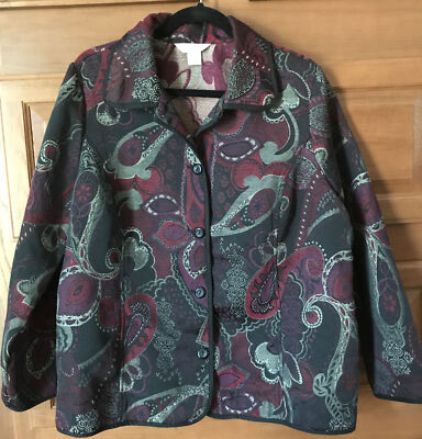 Christopher & Banks Womens Sz X Button Down Long Sleeve Jacket top  B174