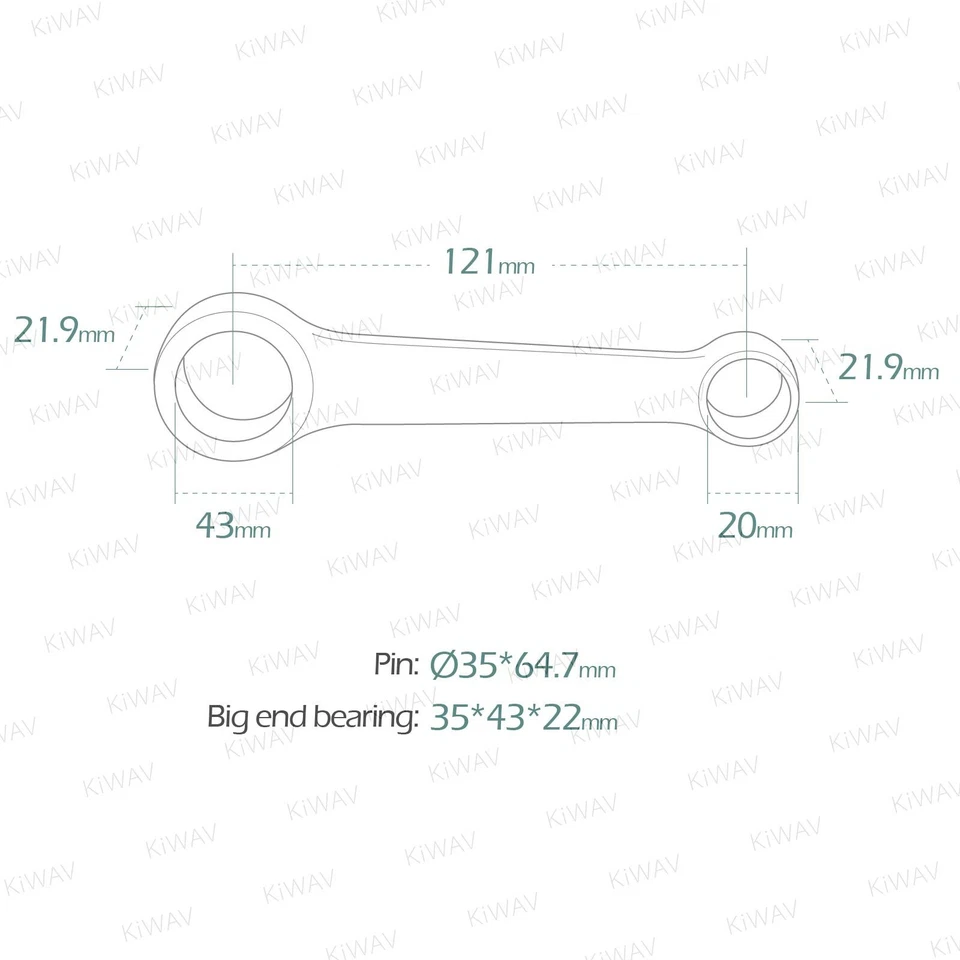 VAWiK connecting rod RO-8214 Royal Rods compatible for Cam-am DS450 2008~2015 - Image 2 of 4