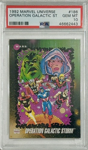 1992 Impel Marvel Universe Operation Galatic Storm #186 PSA 10 GEM MT - LOW POP - Picture 1 of 4