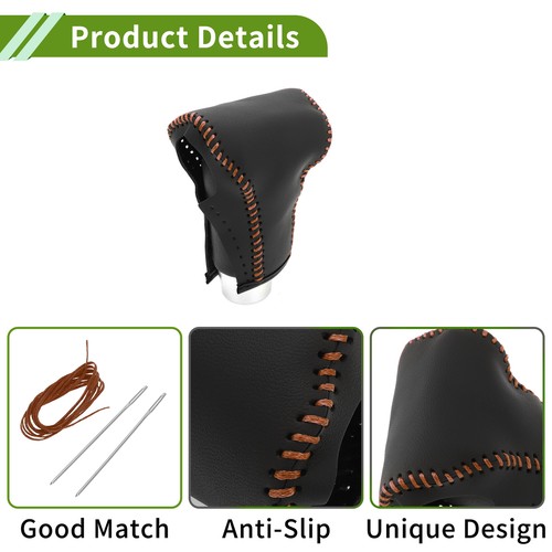 1 Pc Car Gear Shift Knob Cover for Honda CR-V 2017-2021 Black Brown Faux Leather - Picture 6 of 7