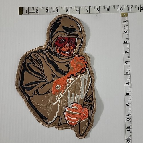 DEATH Shaped Band Mascot Leprosy BACK PATCH BIG Embroidered - Picture 2 of 6