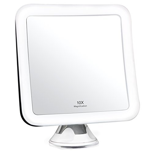 10X Magnifying Lighted Makeup Mirror - Daylight LED Vanity Mirror - White - Picture 2 of 7