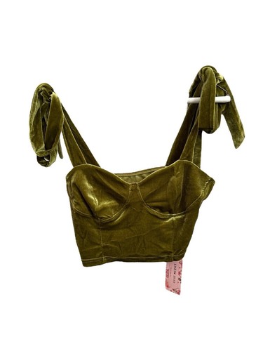 Cravatta in velluto verde oliva SHEIN mod crop top grande - Foto 2 di 3
