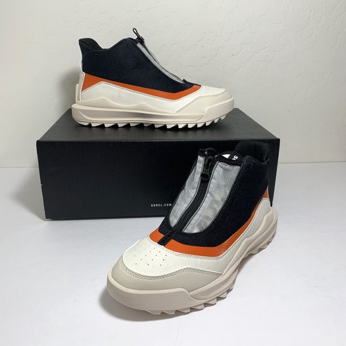 Sorel Ona 718 Mid Sneakers Schnürschuhe Reißverschluss Booties schwarz Jet Größe 8 NEU
