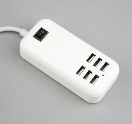 4 FOOT (1.5M) WALL PLUG EXTENSION CORD 6 USB PORT HUB 5V-4A 4 SLOT CHARGER CABLE - Picture 12 of 13