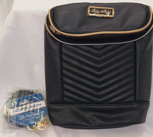 ITZY RITZY JETSETTER CHILL LIKE A BOSS BORSA BOTTIGLIA CON PORTACIUCCIO BORSA NERA - Foto 2 di 9