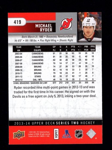 2013-14 Upper Deck Series 2 Base Hockey Cards You Pick Only $1 Each - Picture 317 of 371