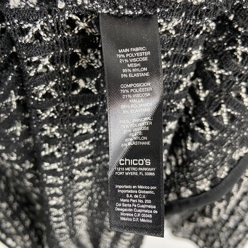 Chicos Travelers Collection Cardigan Duster Women's Sz 2 Large open knit long - Picture 5 of 6
