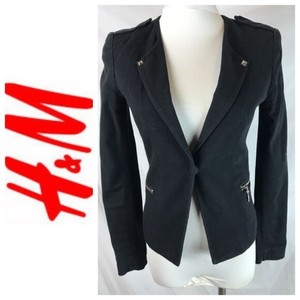 h and m black denim jacket