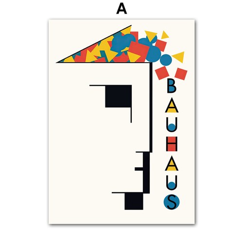 Bauhaus Lines Geometric Figure Nordic Abstract Wall Art Posters Prints Canvas Pa - Picture 36 of 66
