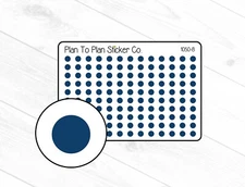 1050-8~~Navy Tiny Dots Planner Stickers.