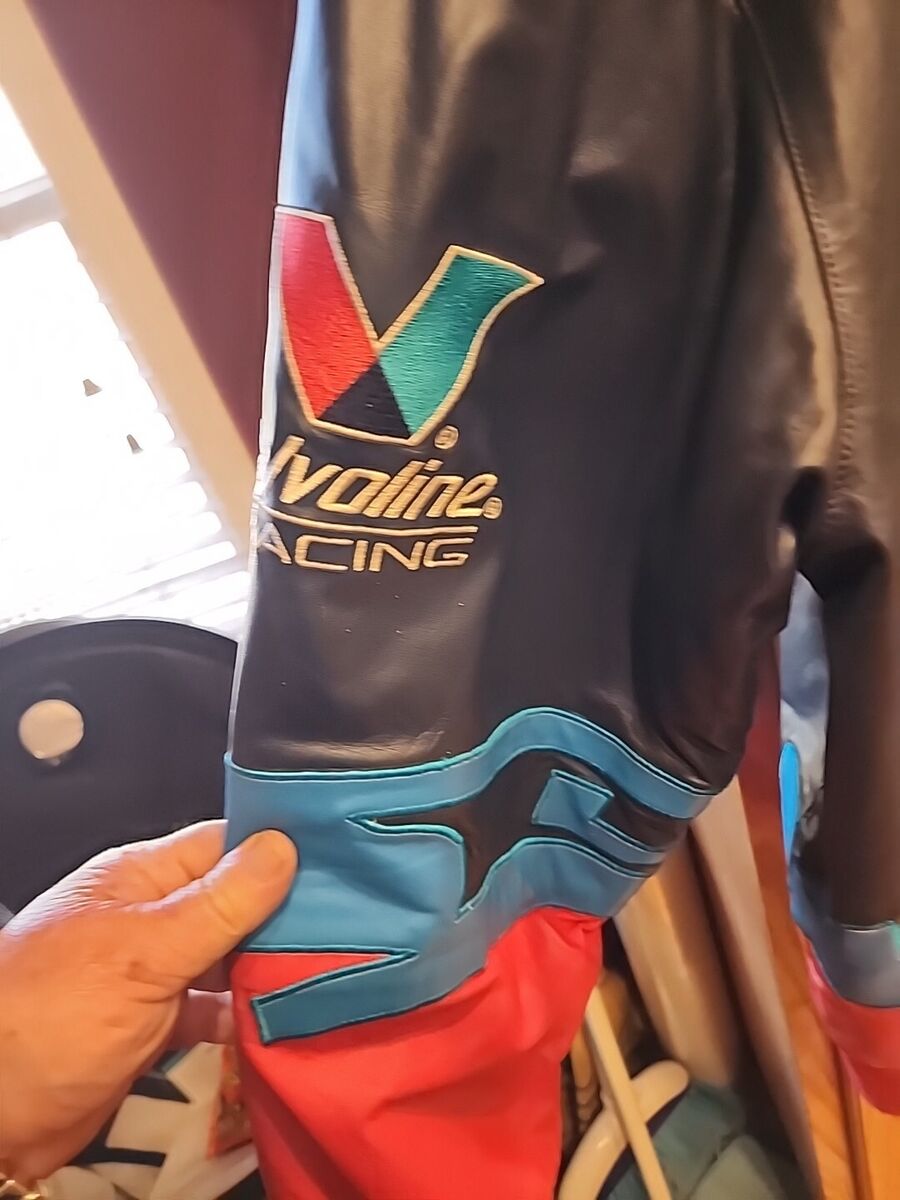 VintageMark Martin #6 Valvoline Leather Jacket Mens L NASCAR