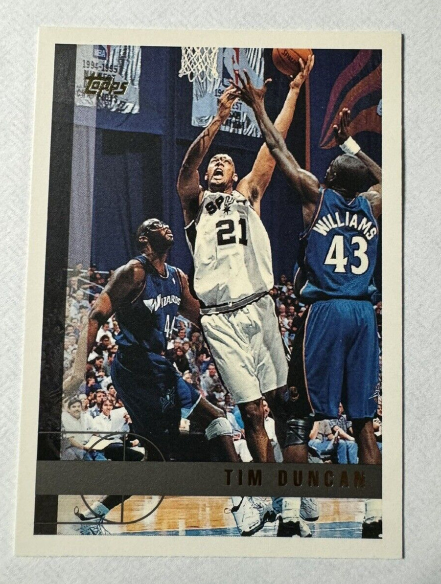 NBAカード ルーキーカード #115 Tim Duncan RC PSA8 Tim Duncan 1997 Topps #115 Base Price Guide - Sports Card