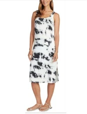 MATTY M WOMEN'S SLEEVELESS TIE DYE DRESS (BLACK/WHITE LARGE)NWT