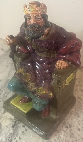 Royal Doulton Figure THE OLD KING England HN2134 Porcelain Hand Painted VTG Lion - Picture 8 of 16