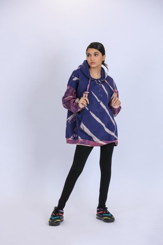 Hooded Sweatshirt Tie Dye Women's Ladies Drop Shoulder Hoodie Top Heavyweight - Picture 4 of 82