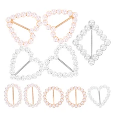 10PCS Alloy Scarf Buckle Scarf Clasp Jewelry Clothing Buckle Rings Silk Clasp