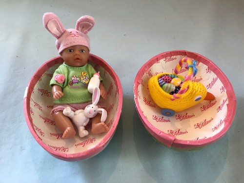 RARE VINTAGE BABY BORN MINIWORLD EASTER EGG DOLL + ACCESSORIES - ZAPF CREATION - Picture 4 of 8