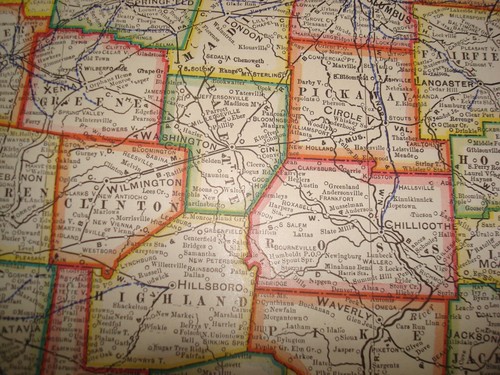 1911 Brightly Highlighted Double Page Map of Ohio 15" X 22" Near Mint - Picture 7 of 7