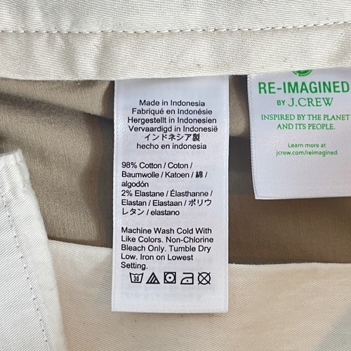 J.CREW NWD Men's 5" Tan Stretch Chino Short sz 34 BE050 - Picture 10 of 10