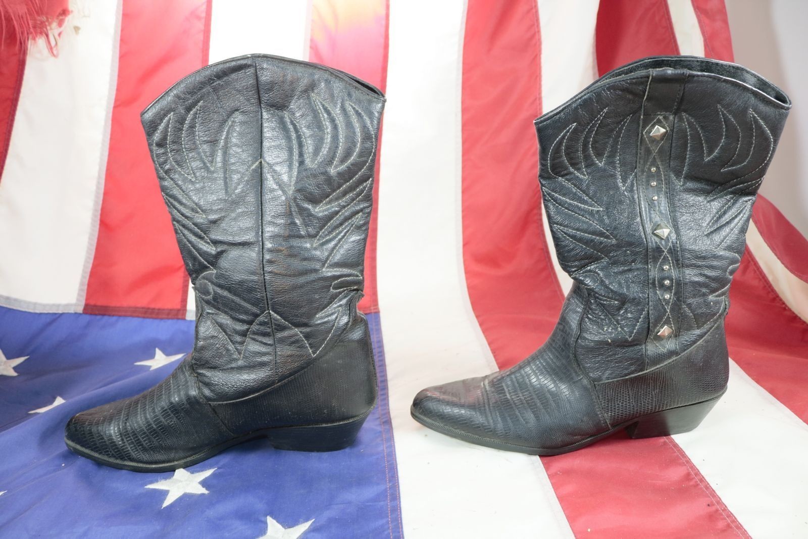Boots Boots Boots (Cod. ST2095) USATO N.41 women black leather Cowboy Country Cowboy bikers 070b54 Boots Boots Boots (Cod. ST2095) USATO N.41 women black leather Cowboy Country Cowboy bikers 070b54