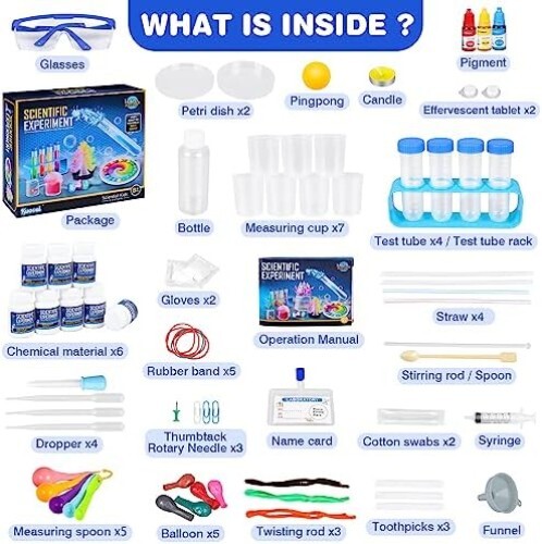 Science Kit for Kids,80 Science Lab Experiments,Scientist Costume Role Play STEM - Picture 3 of 6