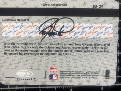 2002 Donruss Studio Stars Major League Baseball Stars - Picture 8 of 8