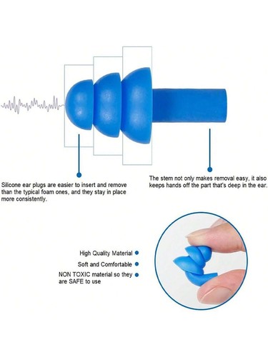 8pcs/4pair Motorcycle Hearing Protectors Reusable Earplugs Swimming Ear Plugs UK - Picture 6 of 11