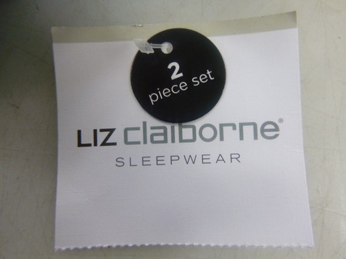 2 Piece Liz Claiborne SMLSX31173257 Sleepwear Set Navy Blue Striped Size Medium - Picture 3 of 3