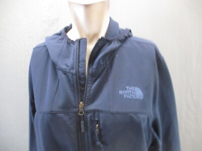 The North Face Size L Men Blue Full Zip Stand Collar Hood Pocket