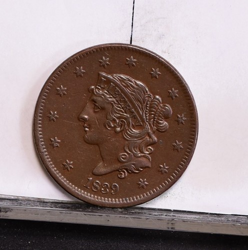 Centavo grande 1839 - cabeza explosiva - detalles como nuevo, limpio (#57573-L) - Imagen 3 de 8