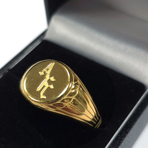 Arsenal FC 18ct Gold Plated on Silver Signet Ring - New Official Merchandise - Picture 7 of 7