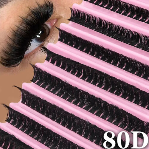 Cluster Lashes Individual D Curl Natural False Eyelashes Extensions 8-16mm Mixed - Picture 20 of 22