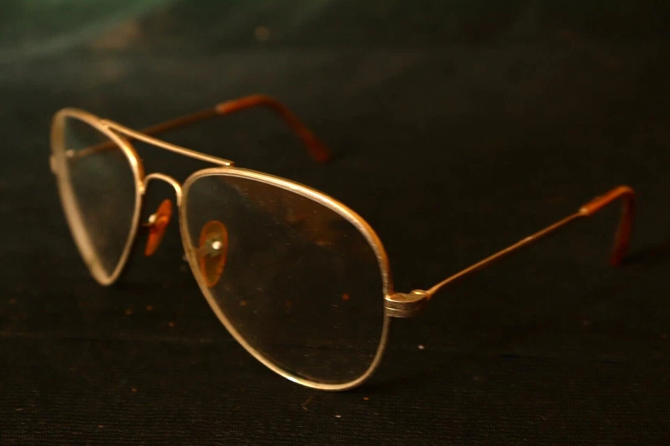 V008 Gafas de Aviador Marco Gafas de Metal de Gran Tamaño De Colección 'Solo Marco' Raro Foto 4 de 4