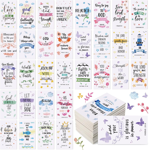 200 Bible Verse Cards, Inspirational Prayer Cards with Motivational Quotes - Picture 11 of 12