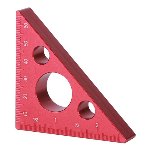 Triangle Ruler Right Angle Ruler Aluminum Alloy Woodworking Measuring Tool A1Q2 - Picture 10 of 11