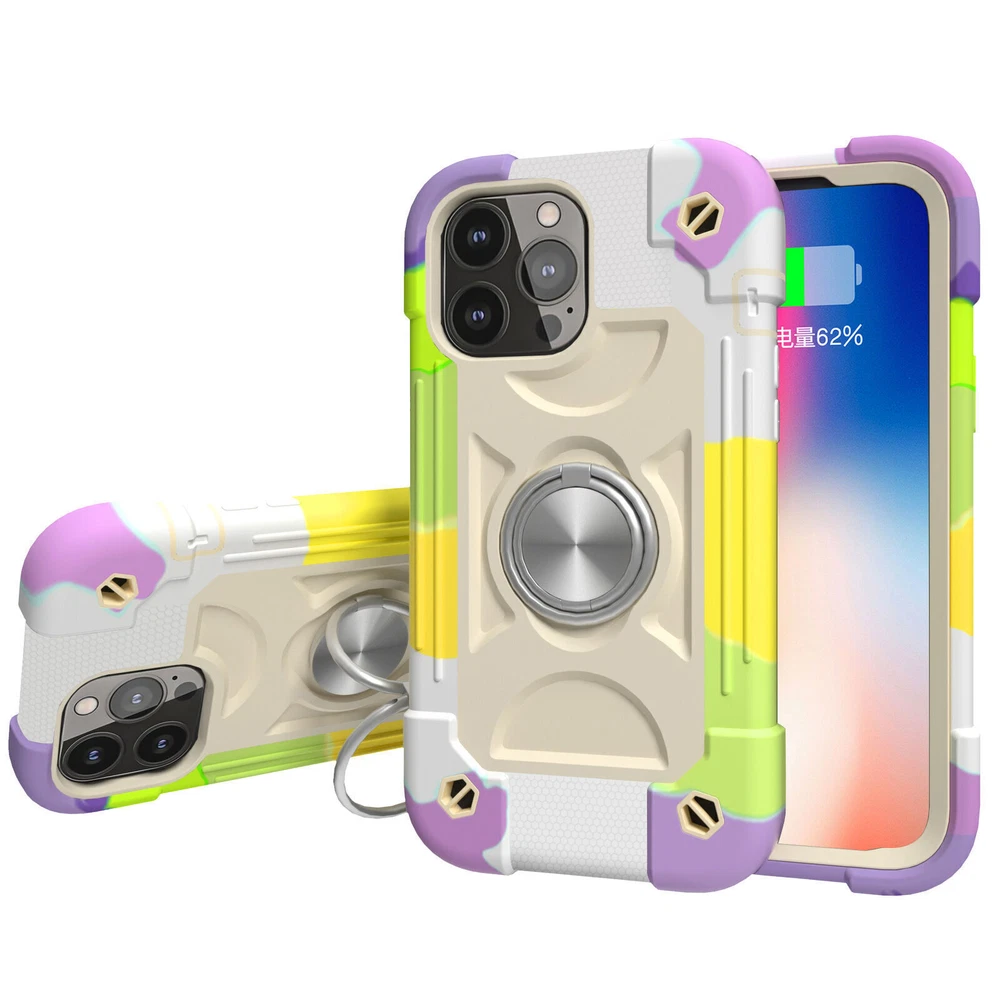 Shockproof iPhone 13 Case with Ring Stand Holder Cover